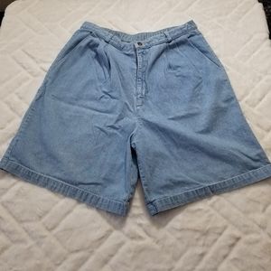 Vintage Orvis Light Wash Blue Jean Shorts Size 14